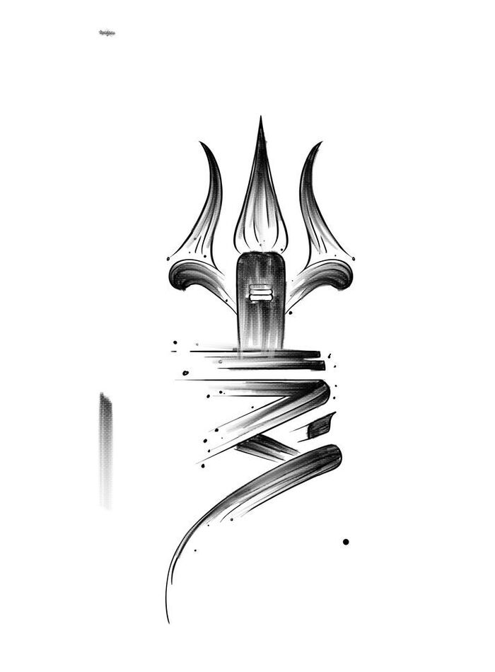shiva tattoo designs with damru and om and trishul…