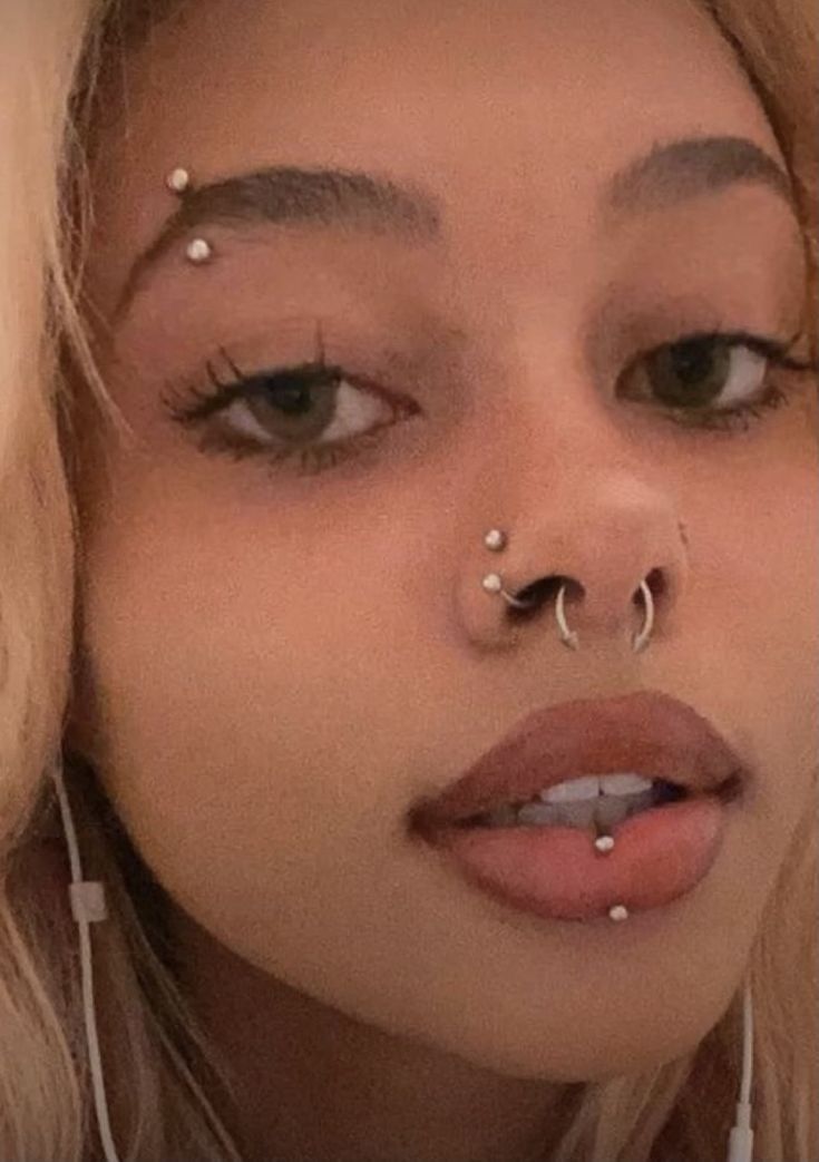 Exotic facial piercings